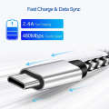 Nylon trenzado USB3.0 Cable de tipo rápido de carga rápida